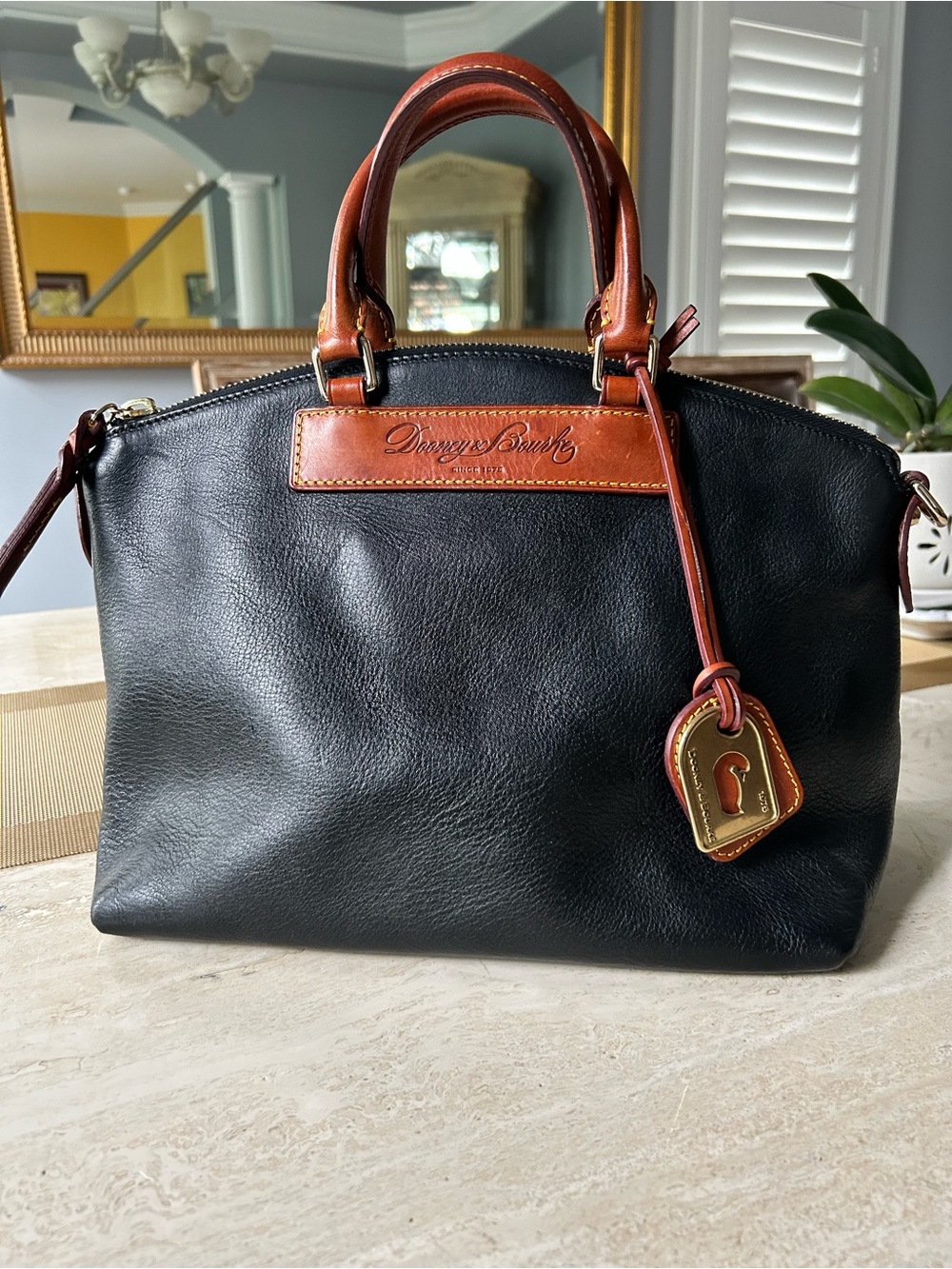 Dooney & Bourke Black Florentine Leather Satchel